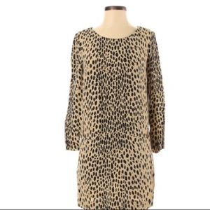 * (NWT) J Crew Factory Cheetah Print Shift Dress with Pockets 
Size 0